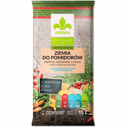

Kronen Podłoże do Warzyw Pomidorów Terra Preta 15L