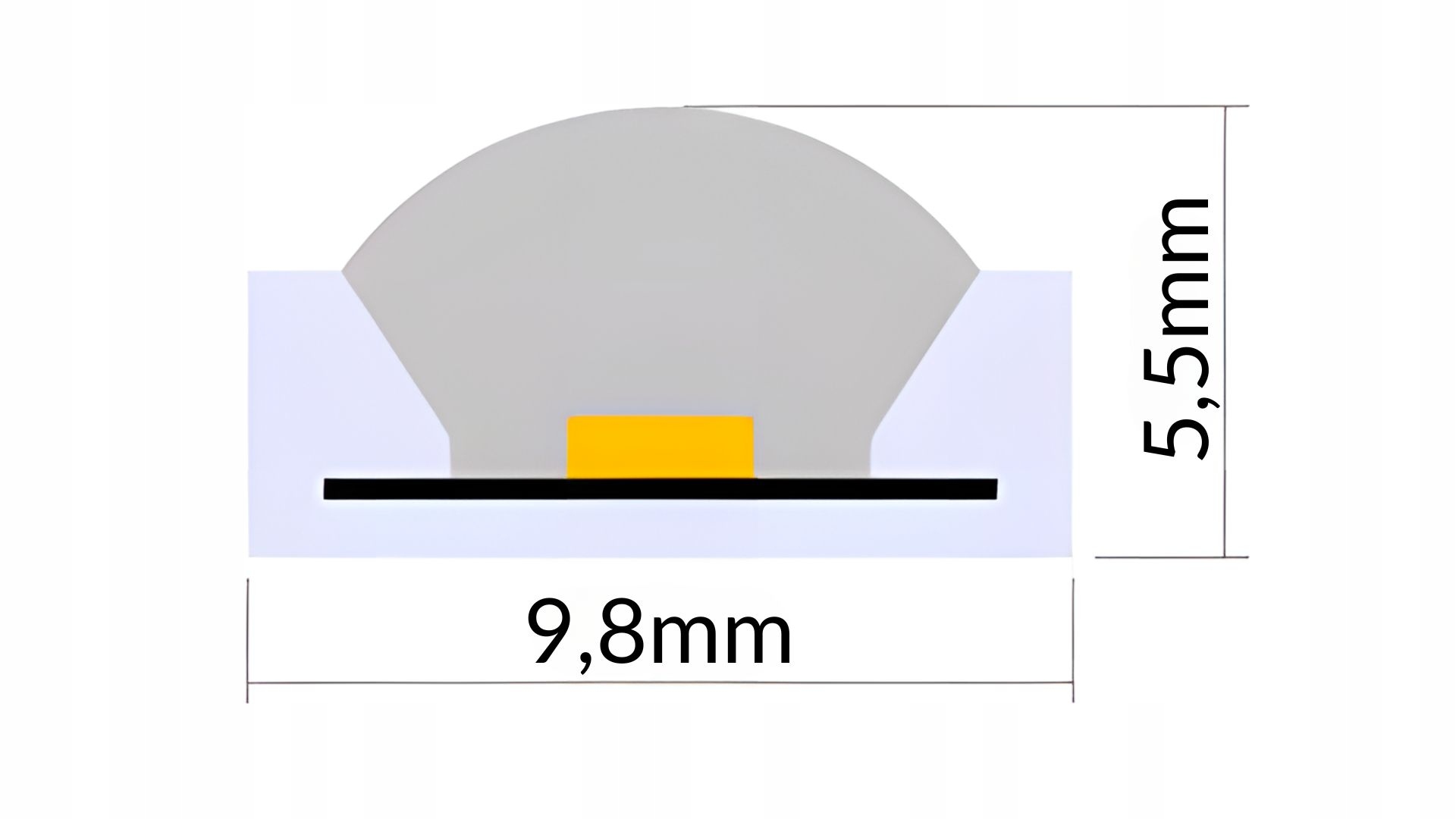 Led páska Cob 24V 5m 2700K Teplá IP66 8W/m 320 LED/m Ra>90 voděodolná