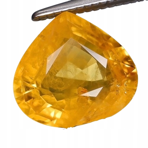 safír žlutý 9,8 x 9,1 mm 3,43 karát