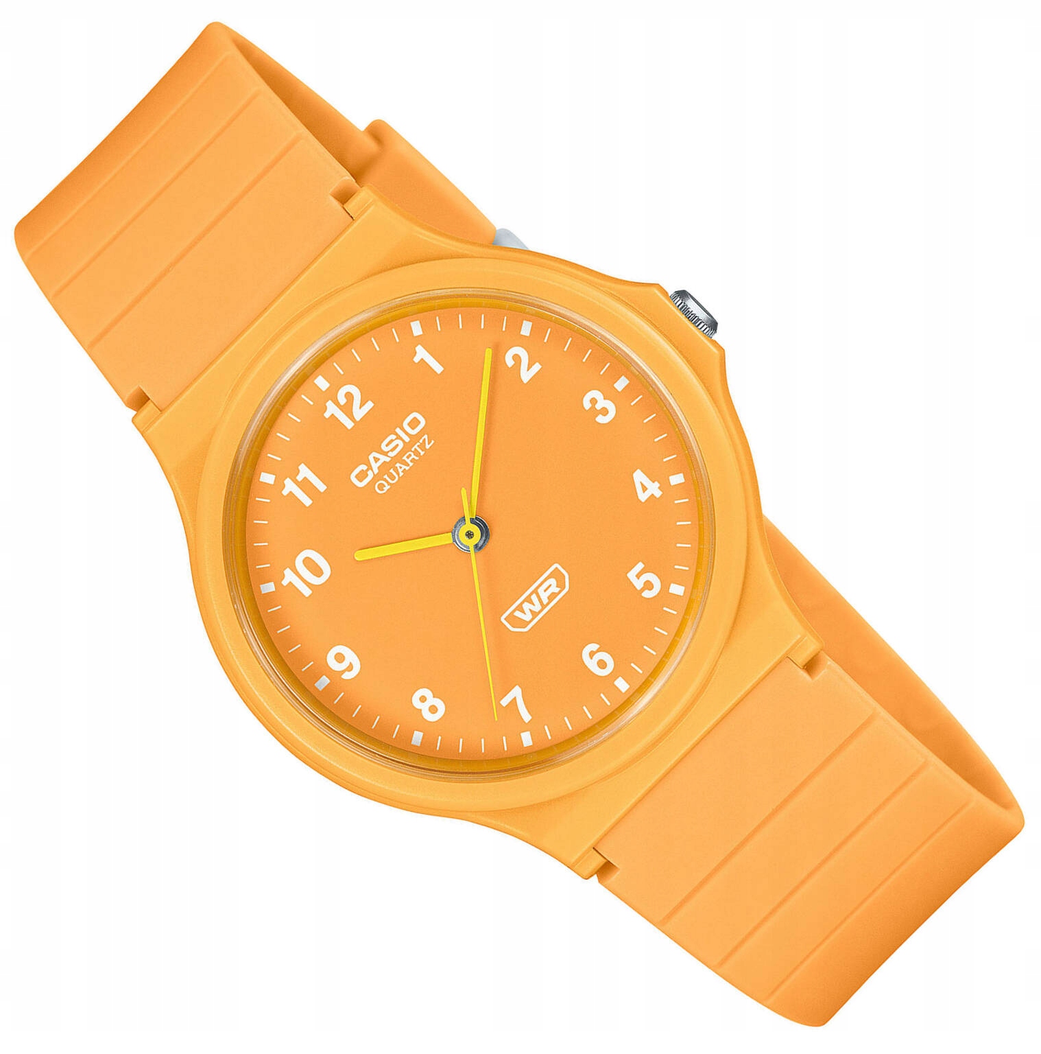 Oranžové Klasické Čitelné Kulatý Hodinky Casio Pro Mládež MQ-24B-9B