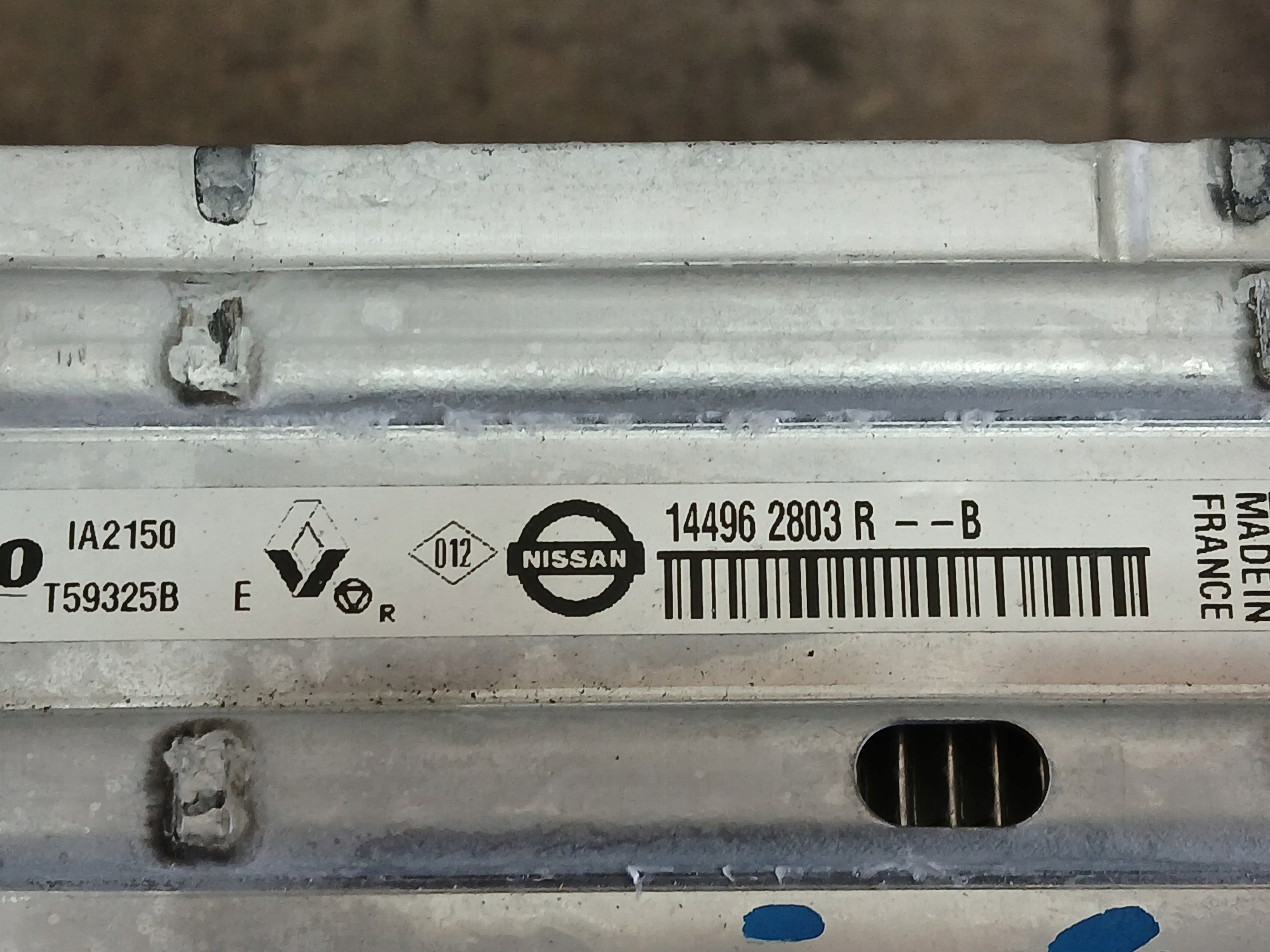 Kühler luft INTERCOOLER NISSAN RENAULT 144962803R