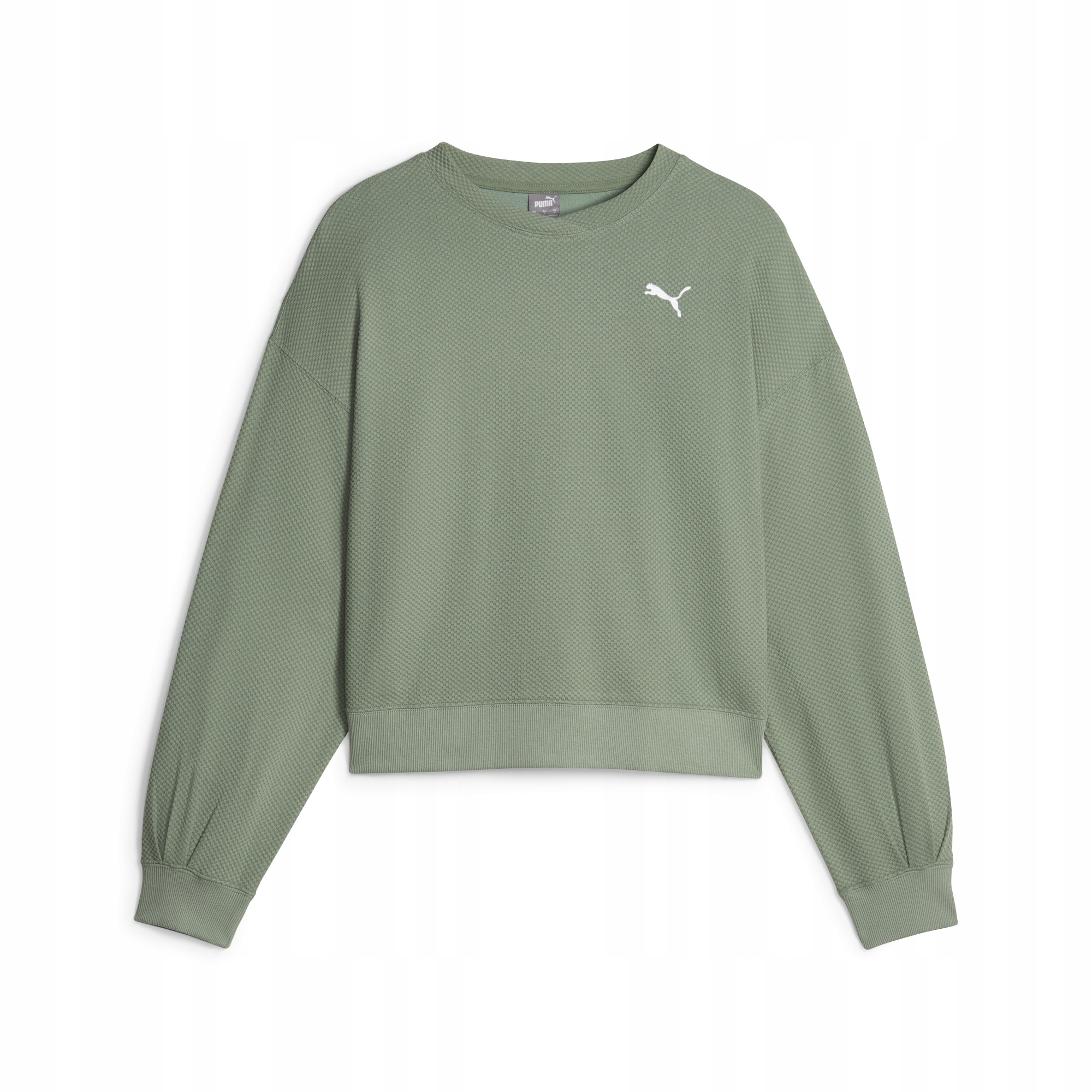 Bluza damska dresowa Puma Her Crew 67600444 zielona bez kaptura M