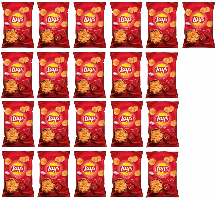 21x 130g Lay's Paprika chipsy Karton