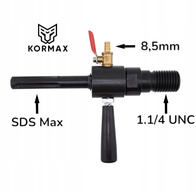 Adapter Sds Max na 1.1/4 Unc Chłodzenie otwornica wiertło koronowe Kormax