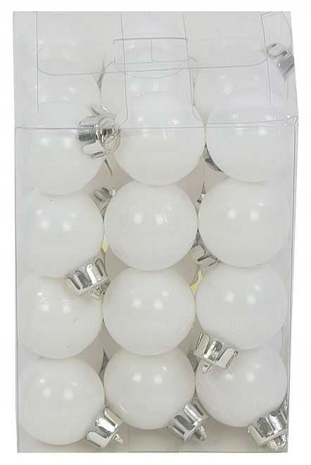 

Białe Bombki Nietłukące 2,5 CM Bańka Bombka 36 Szt