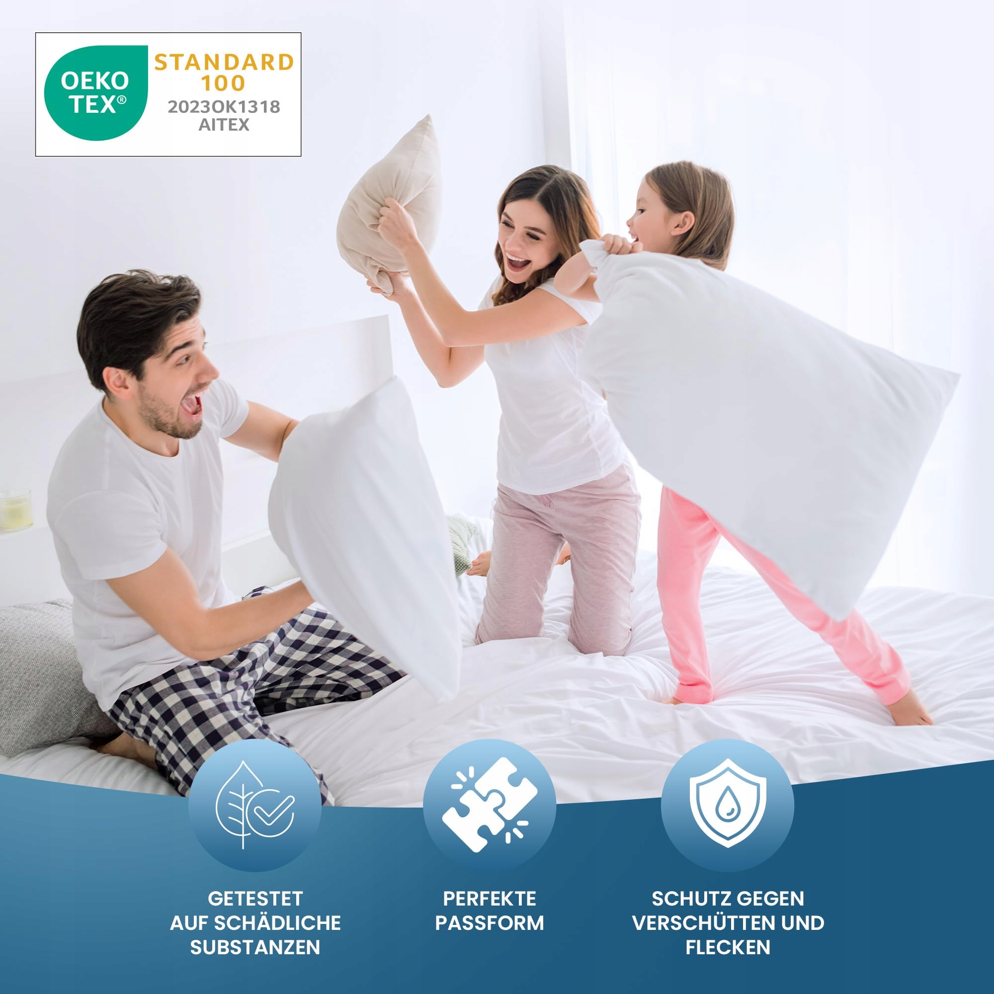 UTOPIA BEDDING Wodoodporny Ochraniacz Na Materac 120x190cm Oeko-TEX — miniatura 5