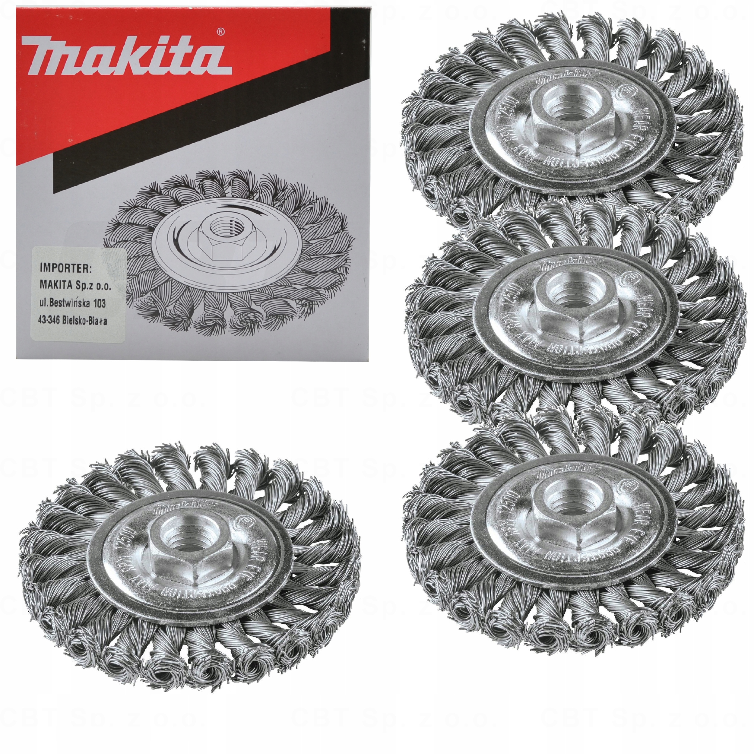 4 X Drátěný Kartáč Pro Kotoučovou Metlu Pro Úhlovou Brusku 115 MM M14