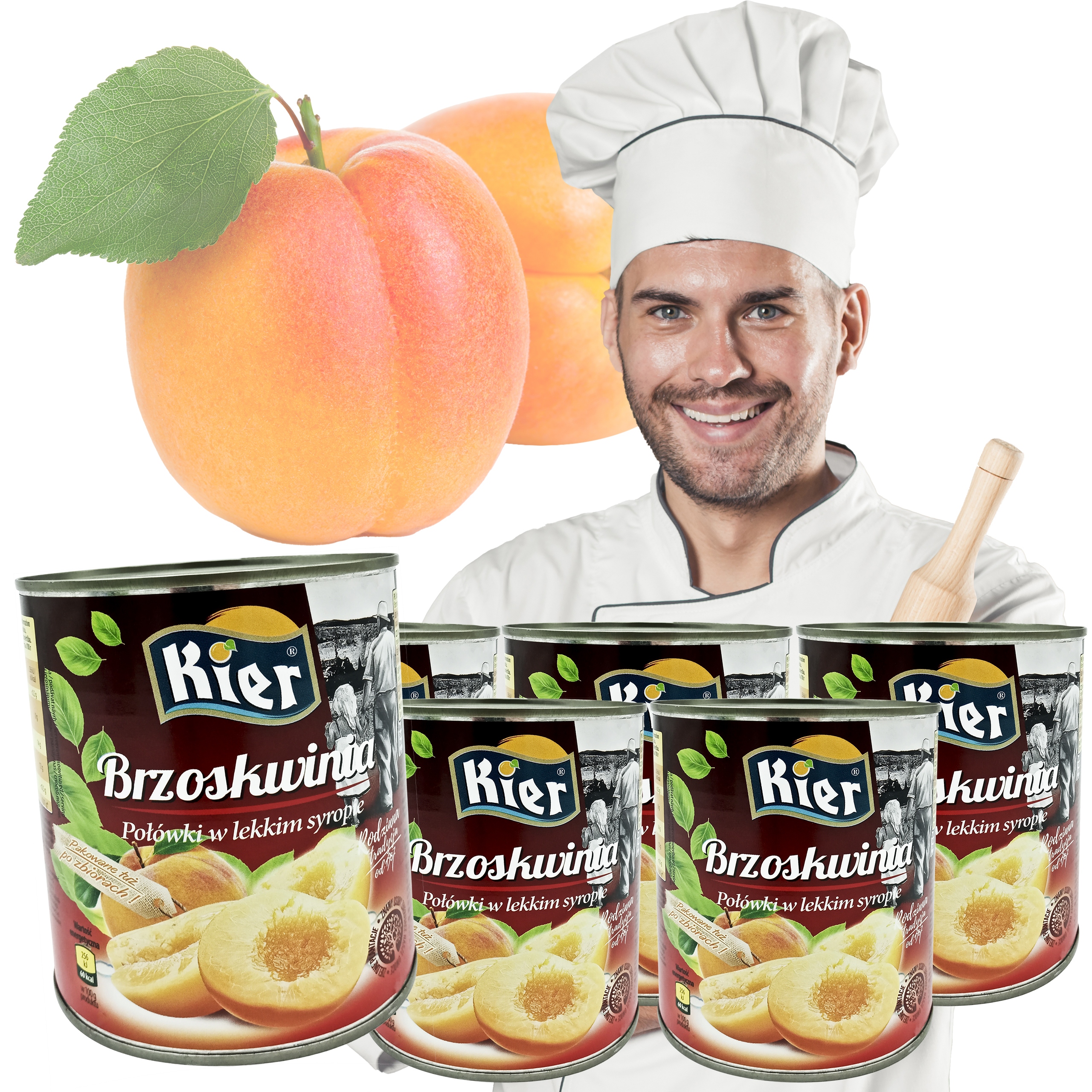 Levně Broskve Půlené V Lehkém Sirupu 6X2650 G