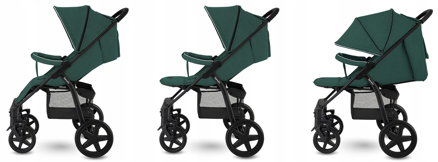 WÓZEK SPACEROWY LIONELO ANNET PLUS FOLIA UCHWYT GREEN FOREST Liczba kół 4