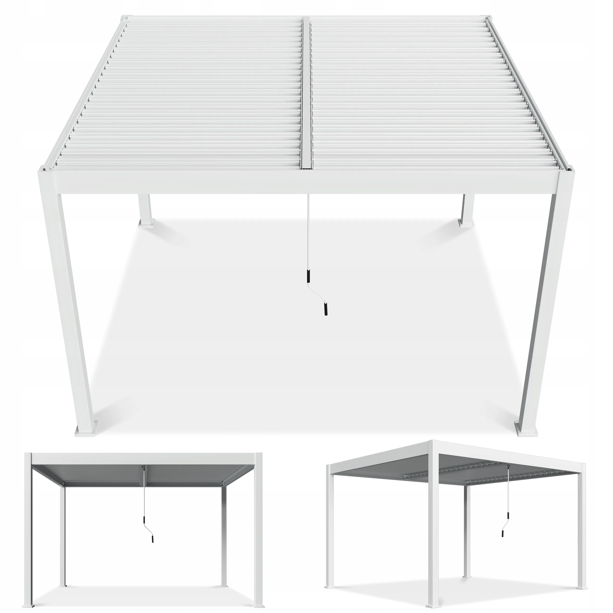 Pergola Aluminiowa Tarasowa Aluminium Elegance Duo 3,6x4 Gutroof biała
