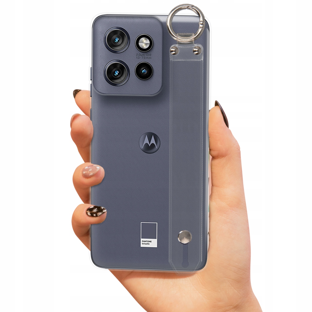 Motorola Edge 50 Neo Bezfarebné puzdro Bezfarebný remienok, ochranný držiak