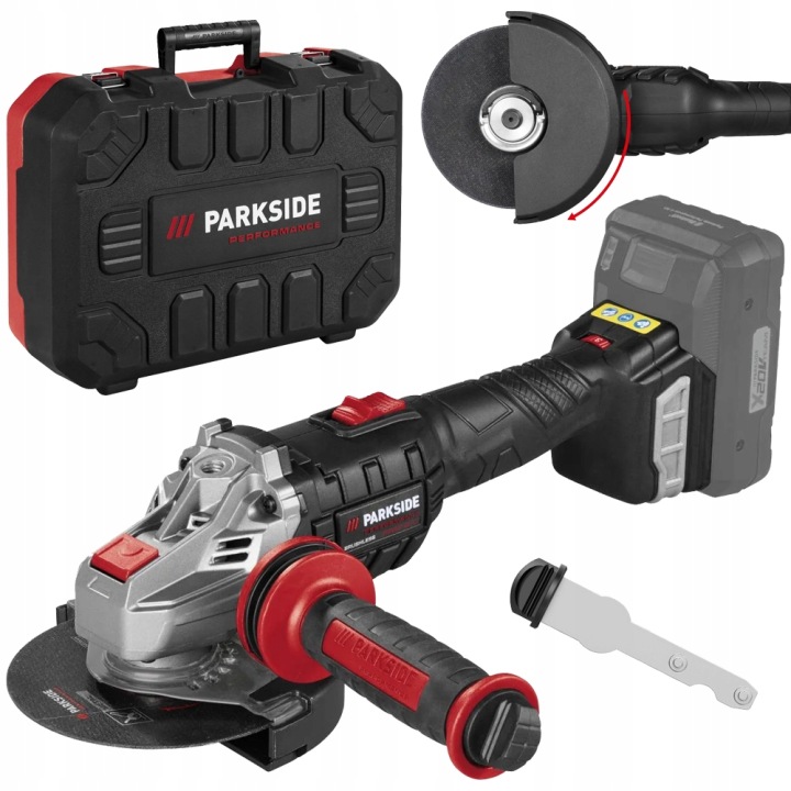 Szlifierka kątowa Parkside akumulatorowa szlifierka Pwsap 20V 125mm Walizka