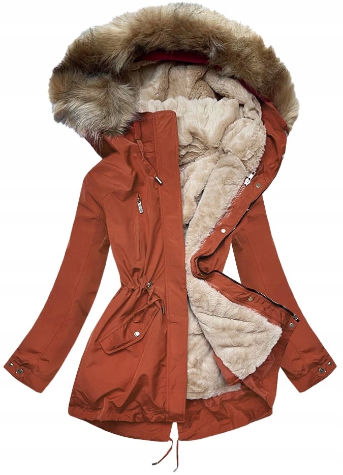 Zimní Bunda S Podšívkou W553 Rudy-j.béžová XL (42)