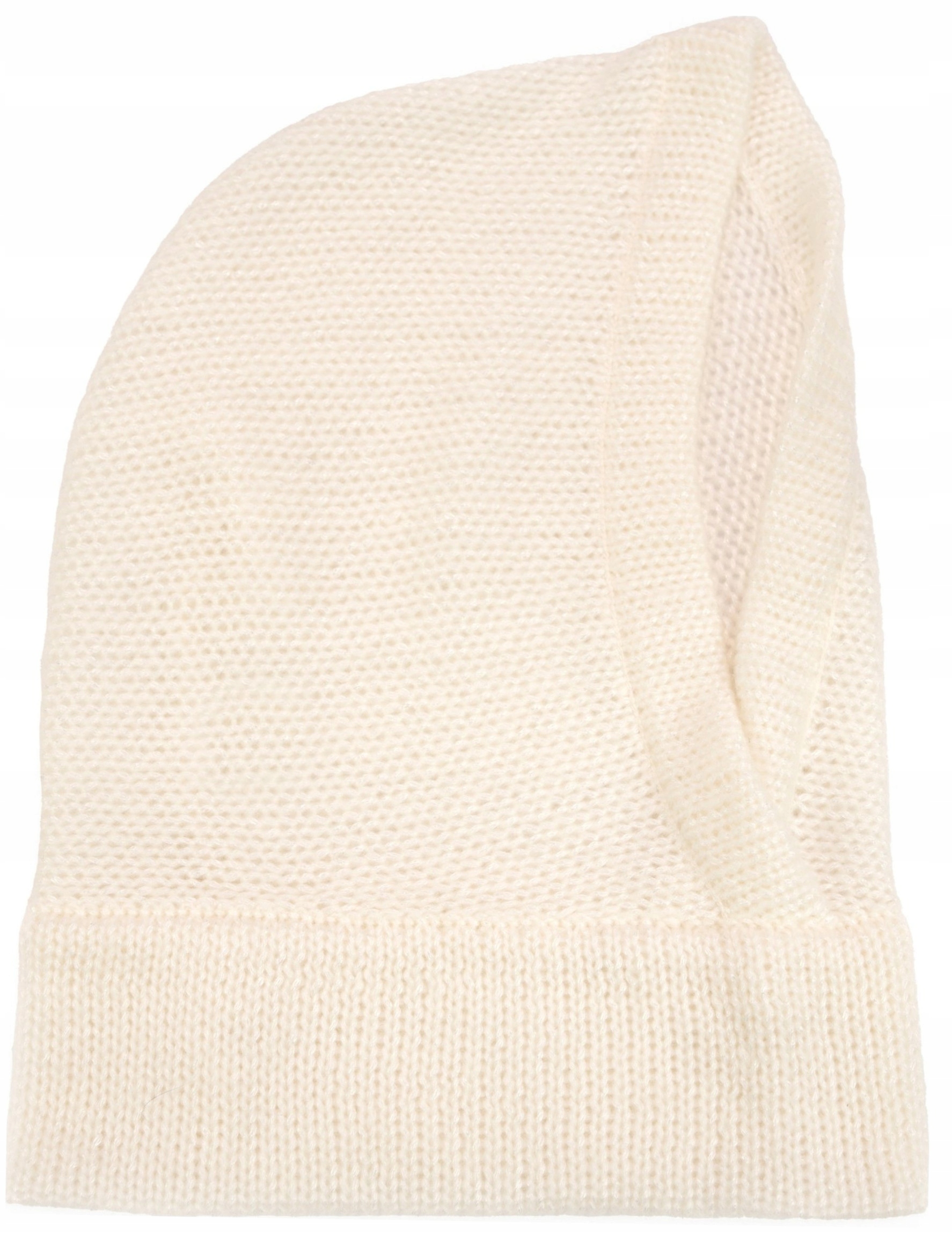 Dámská čepice Balaclava Kopica – kapuce místo čepice, polský merino Ecru