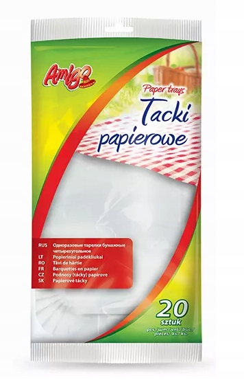 

Tacki Tacka Papierowa Talerz Grill 13x20 20szt