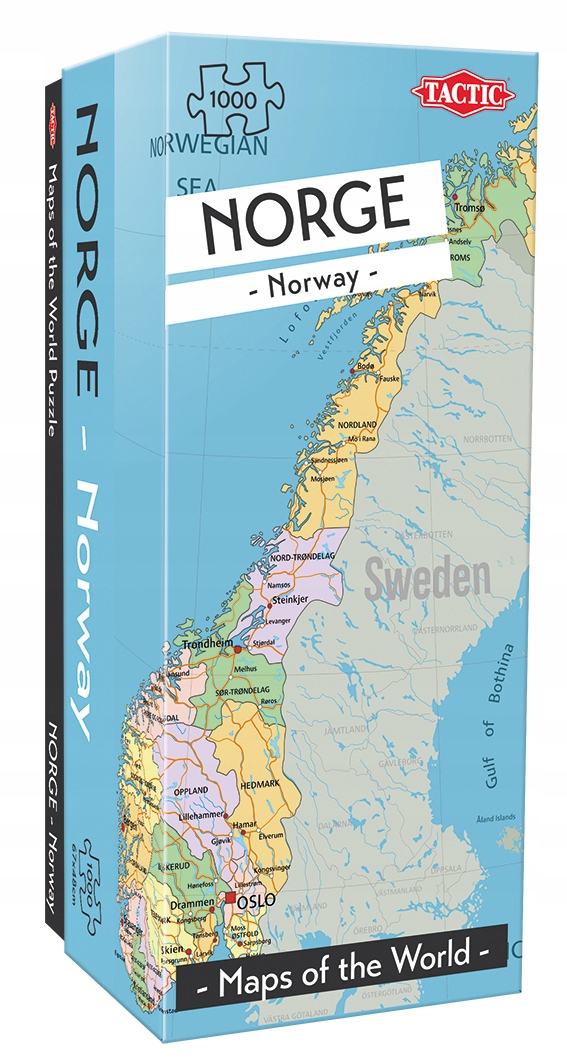 

Tactic Puzzle 1000el Maps of the World Norwegia