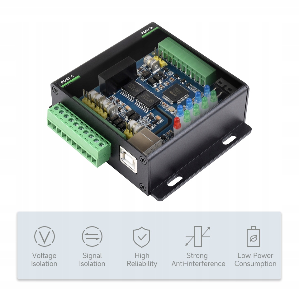 Przemysłowy konwerter USB do RS232/485/422/TTL. FT4232HL Kod producenta SKU: 25790