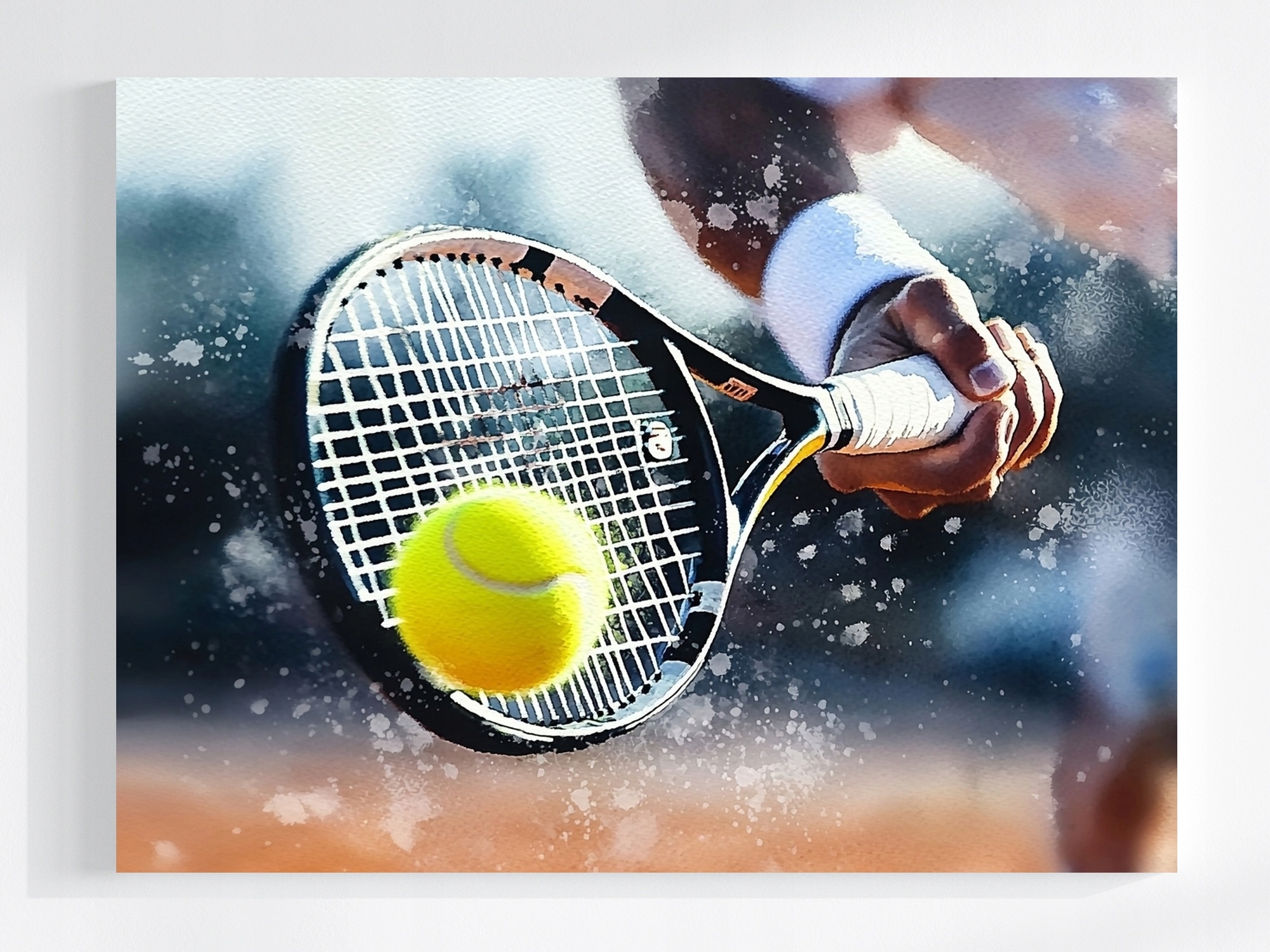 Obraz Na Plátně Canvas Tenis Sport Raketa Míč Kort Akce Pohyb 80x60