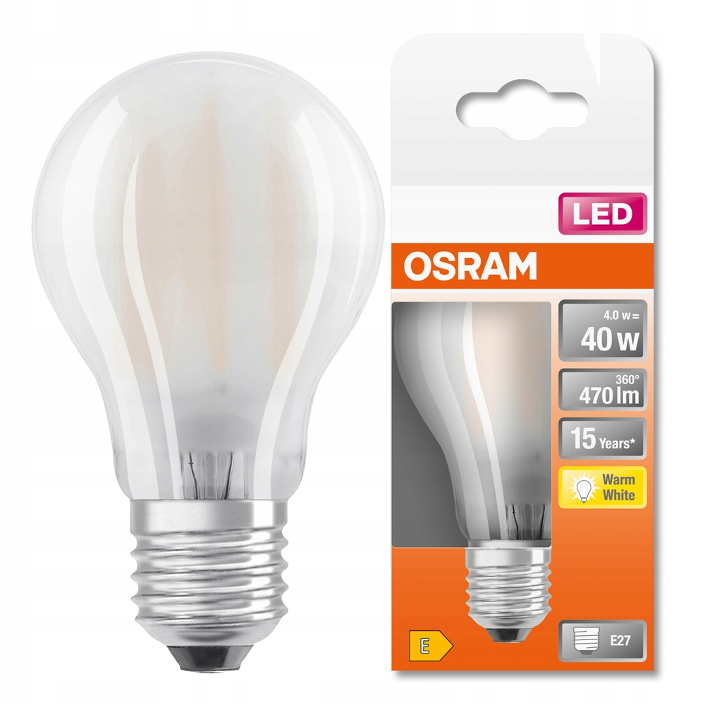 

Żarówka Led E27 4W 40W 2700K Matowa Osram