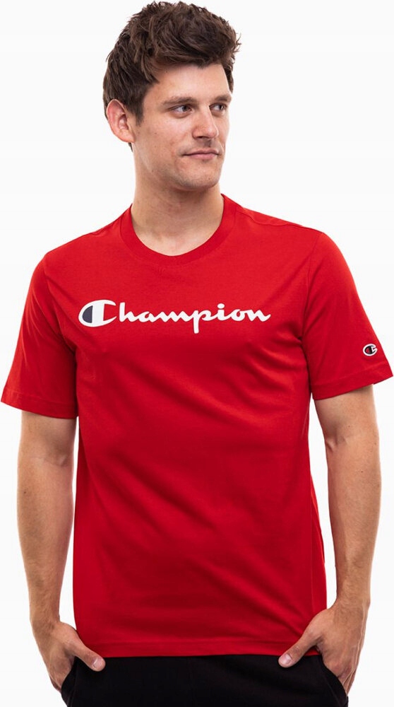 Tričko Pánské Champion Ss Tee Červené 220256 RS054 vel. S