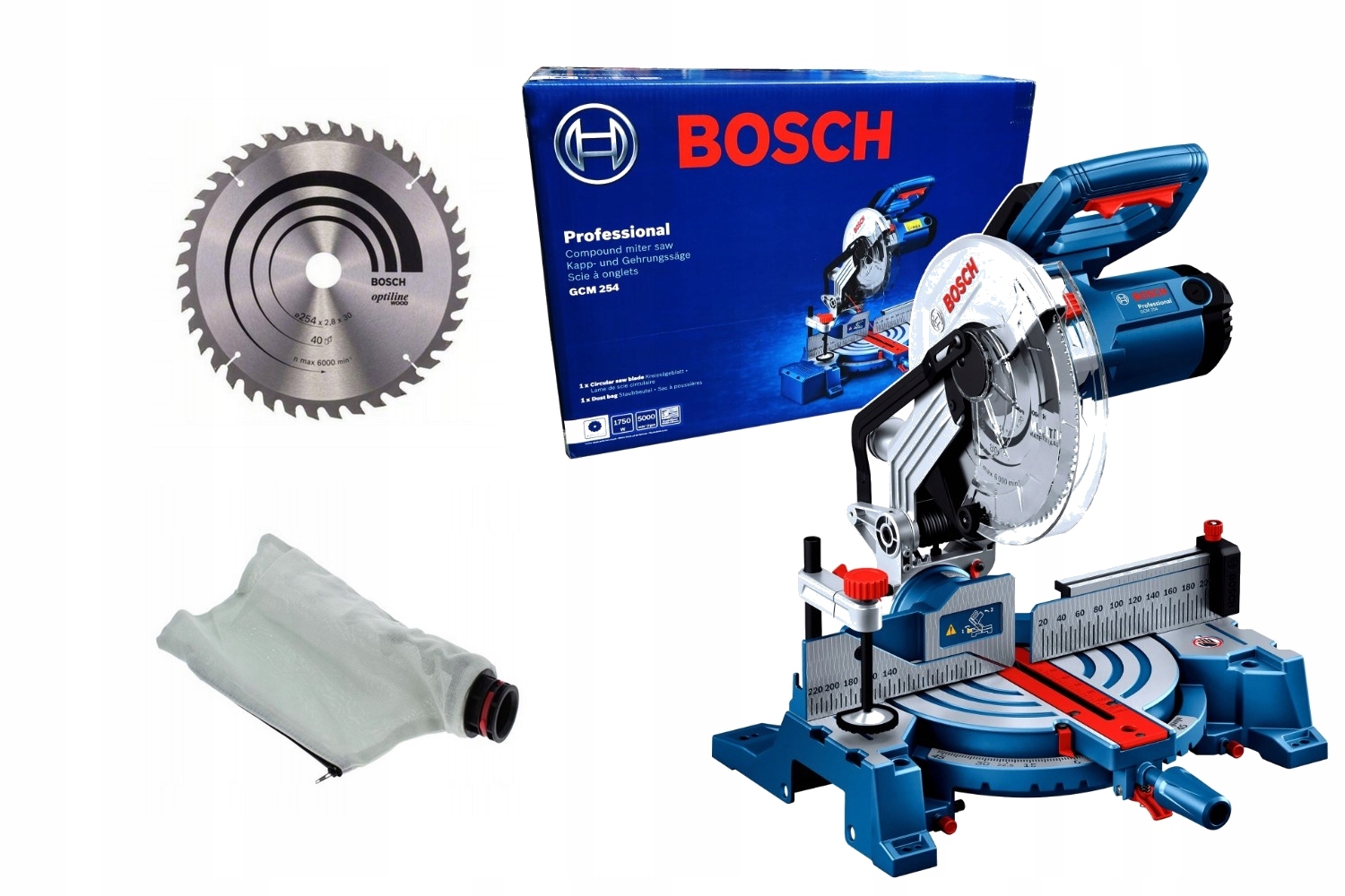 Bosch Gcm 254 Piła ukośnica Z Posuwem pilarka 0601B52000 254mm 1750W laser