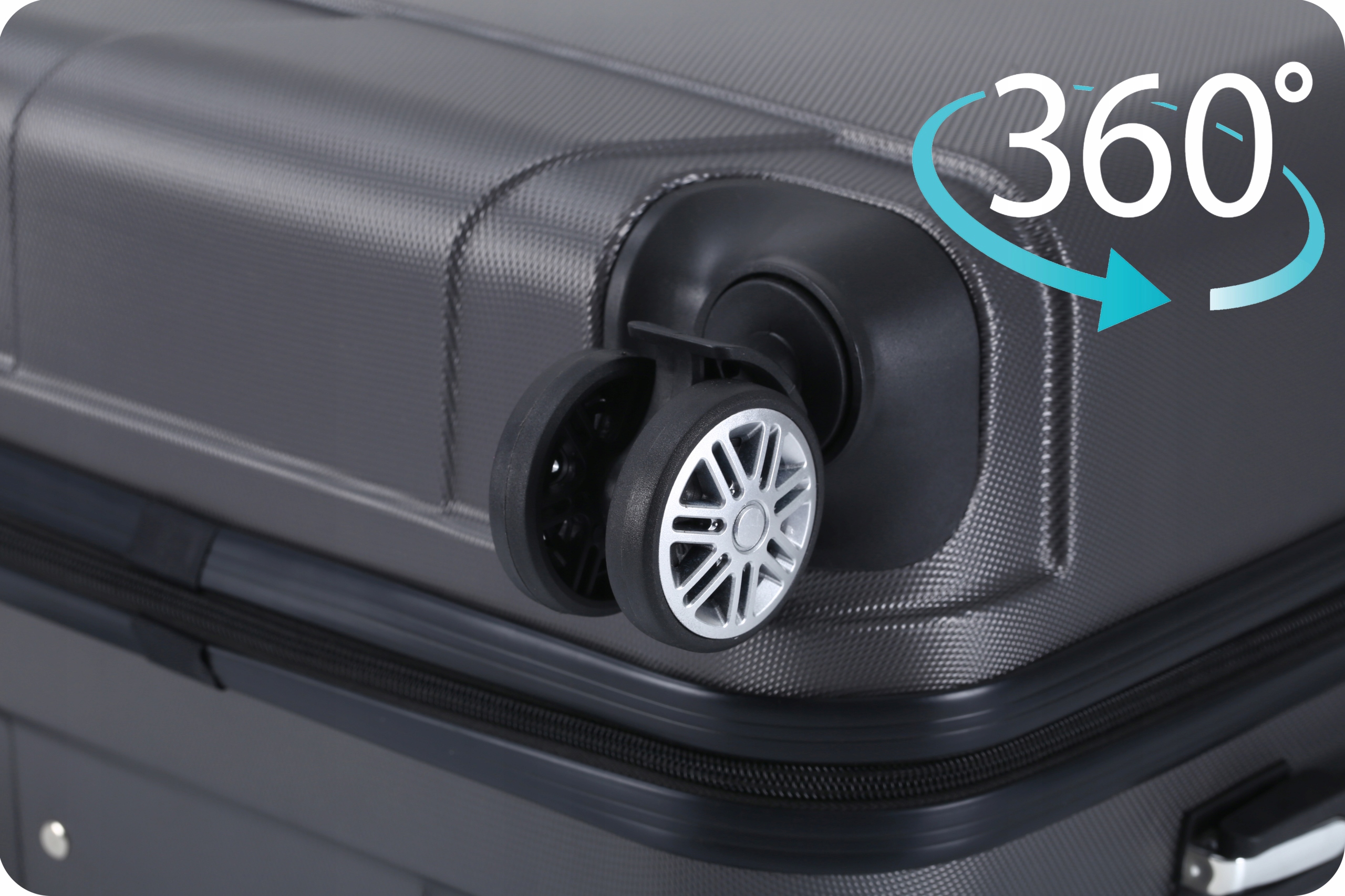 ŚREDNIA M WALIZKA PODRÓŻN 24" BAGAŻ TORBA ABS Model XHA126 BLACK M