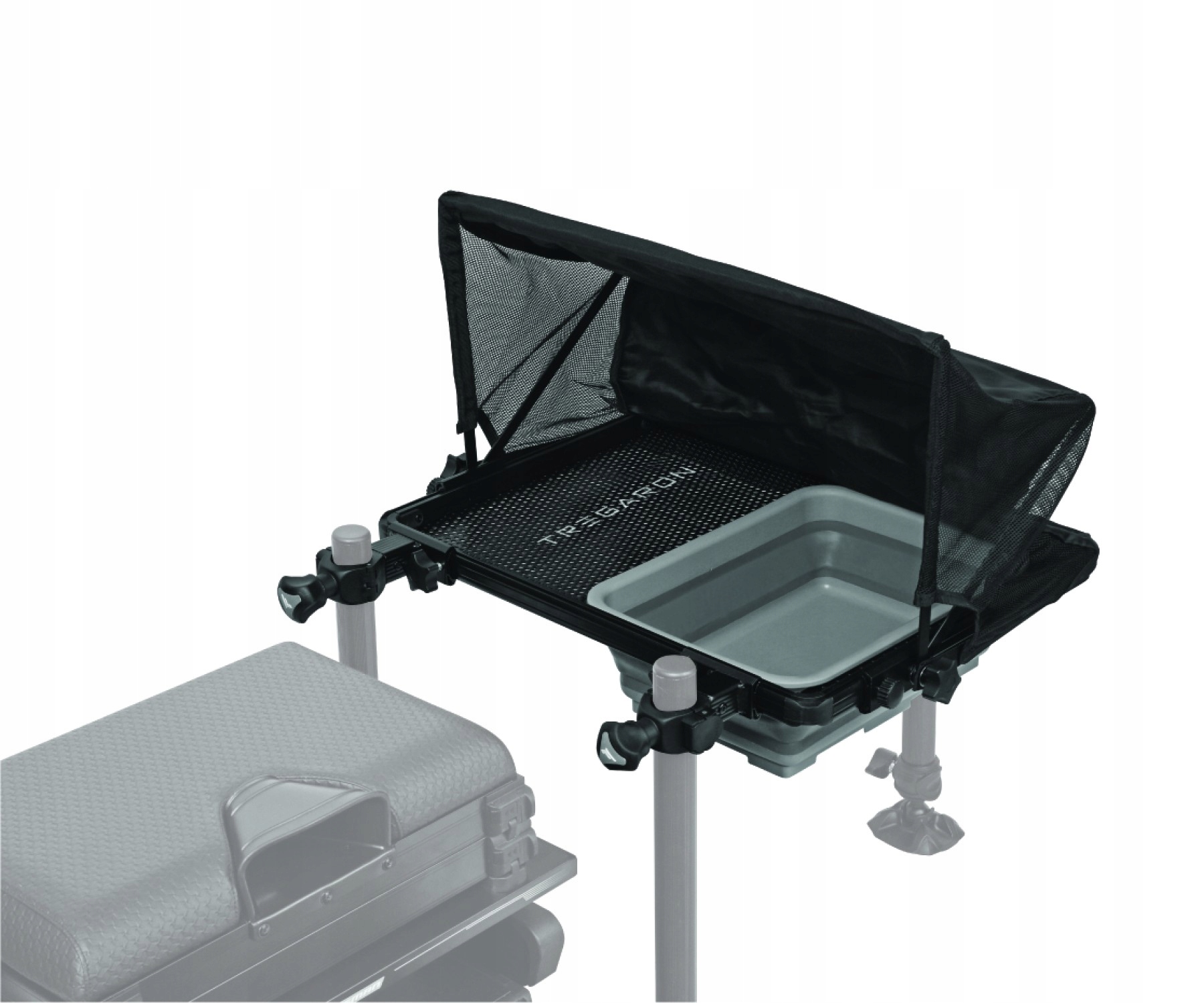 Półka boczna XXL z parawanem i miską Flagman Tregaron 55x43 m D36