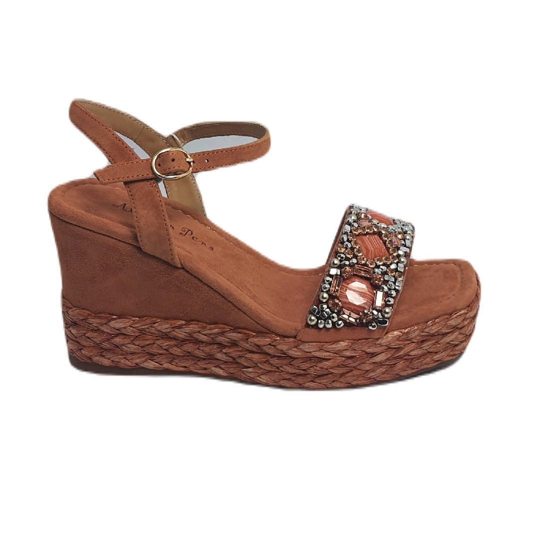 Dámské sandály Alma en Pena V23509 suede tejus 40, Oranžová