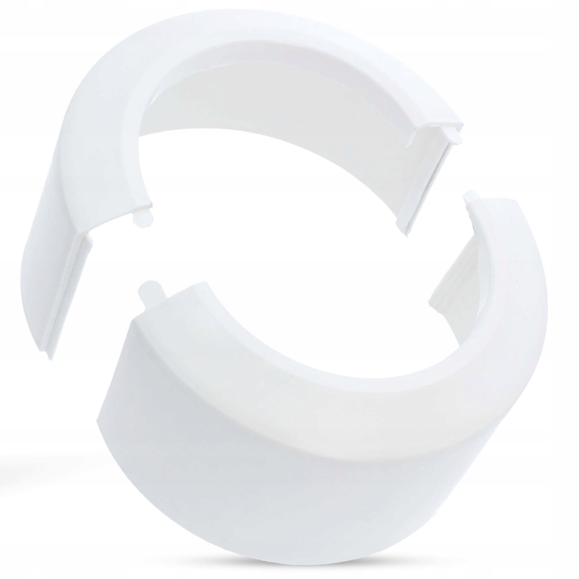 2x Rozeta Maskująca 110mm WC Dzielona Osłona Rur Typ rozeta