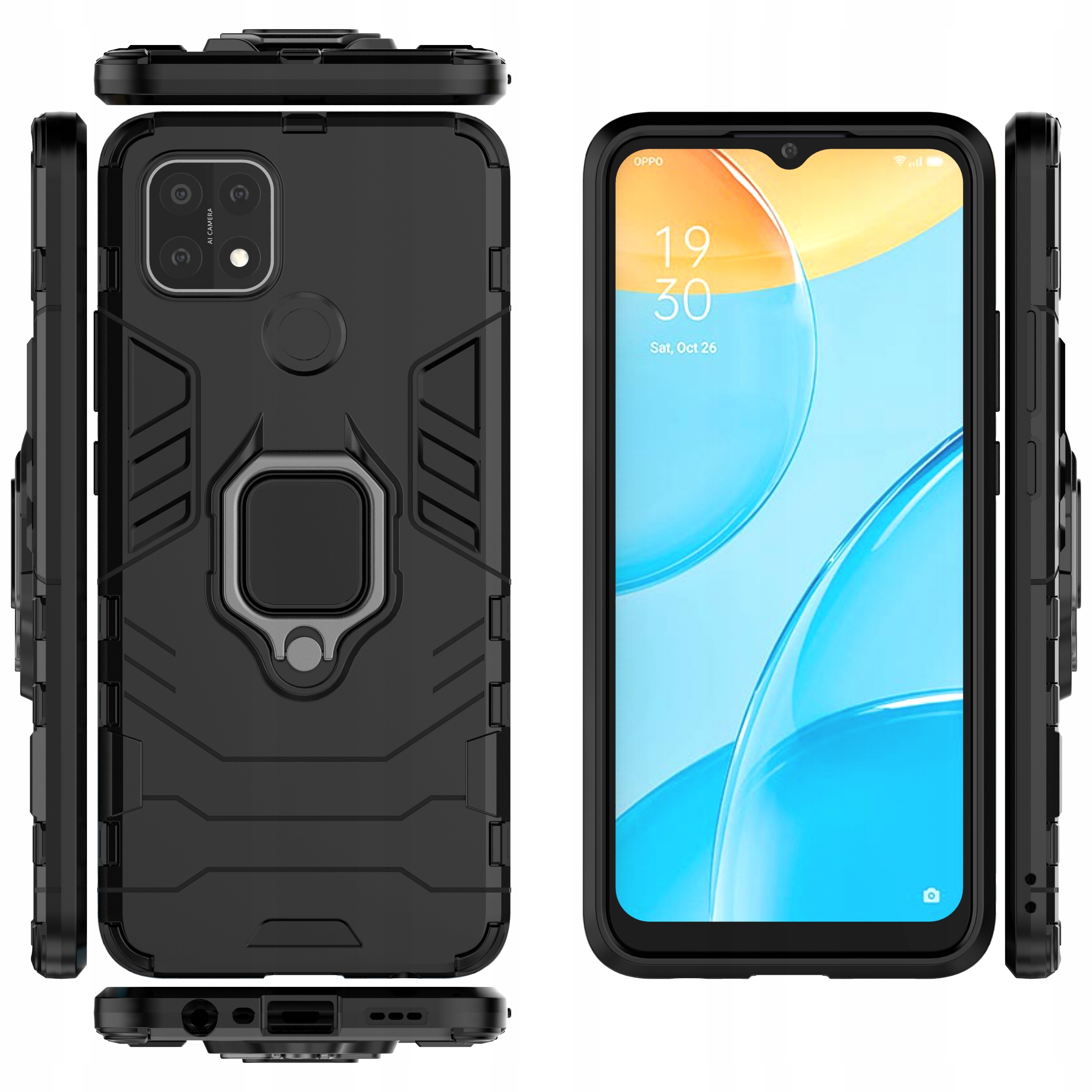 ETUI CASE X-RING PANCERNE DO REALME 7i + SZKŁO Materiał tworzywo sztuczne
