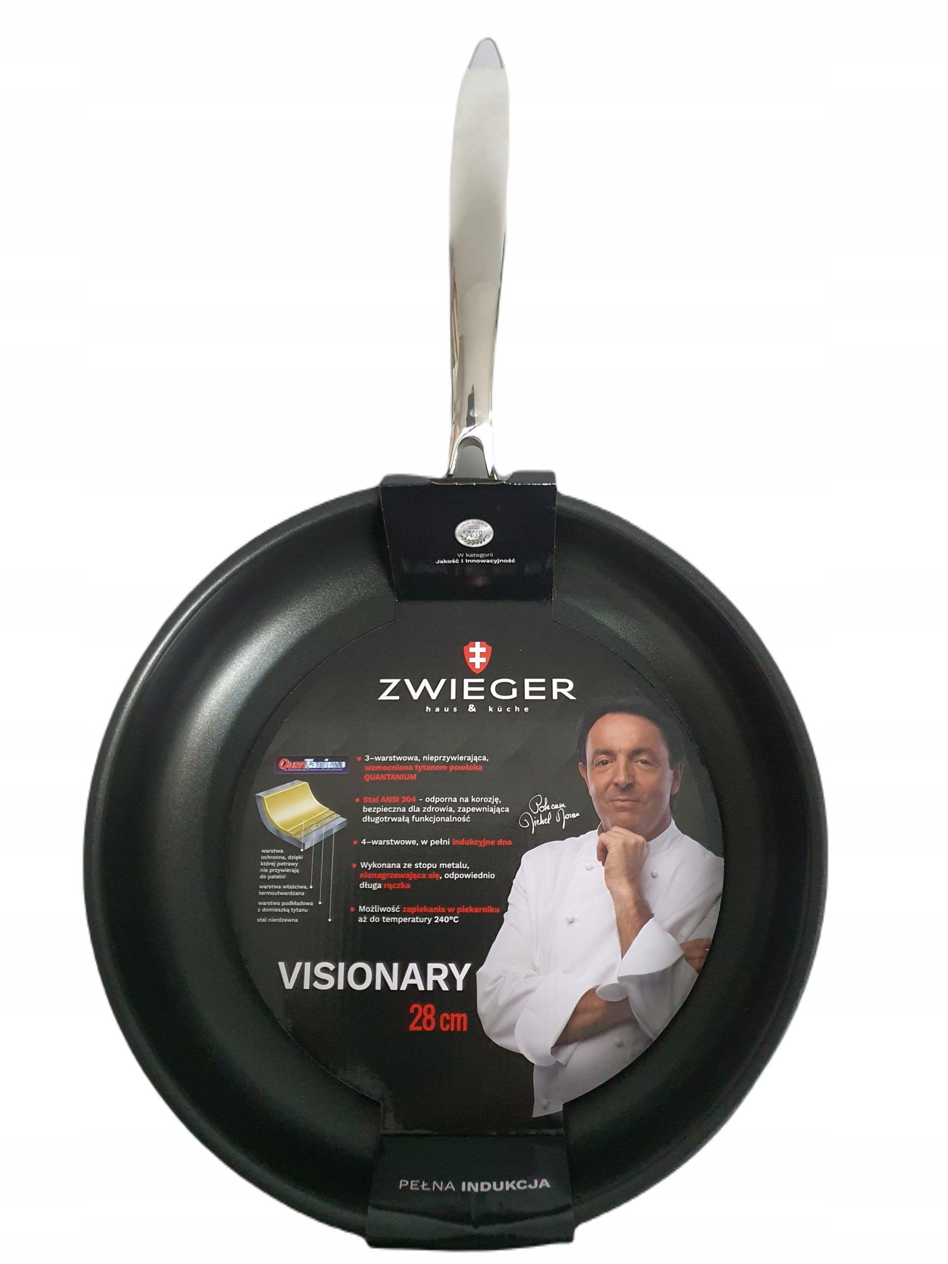 

Patelnia Zwieger Tytanowa 28 CM Indukcja Inox Stal