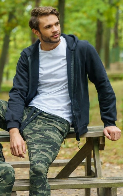 

T-shirt męski z długim rękawem biały bawełna