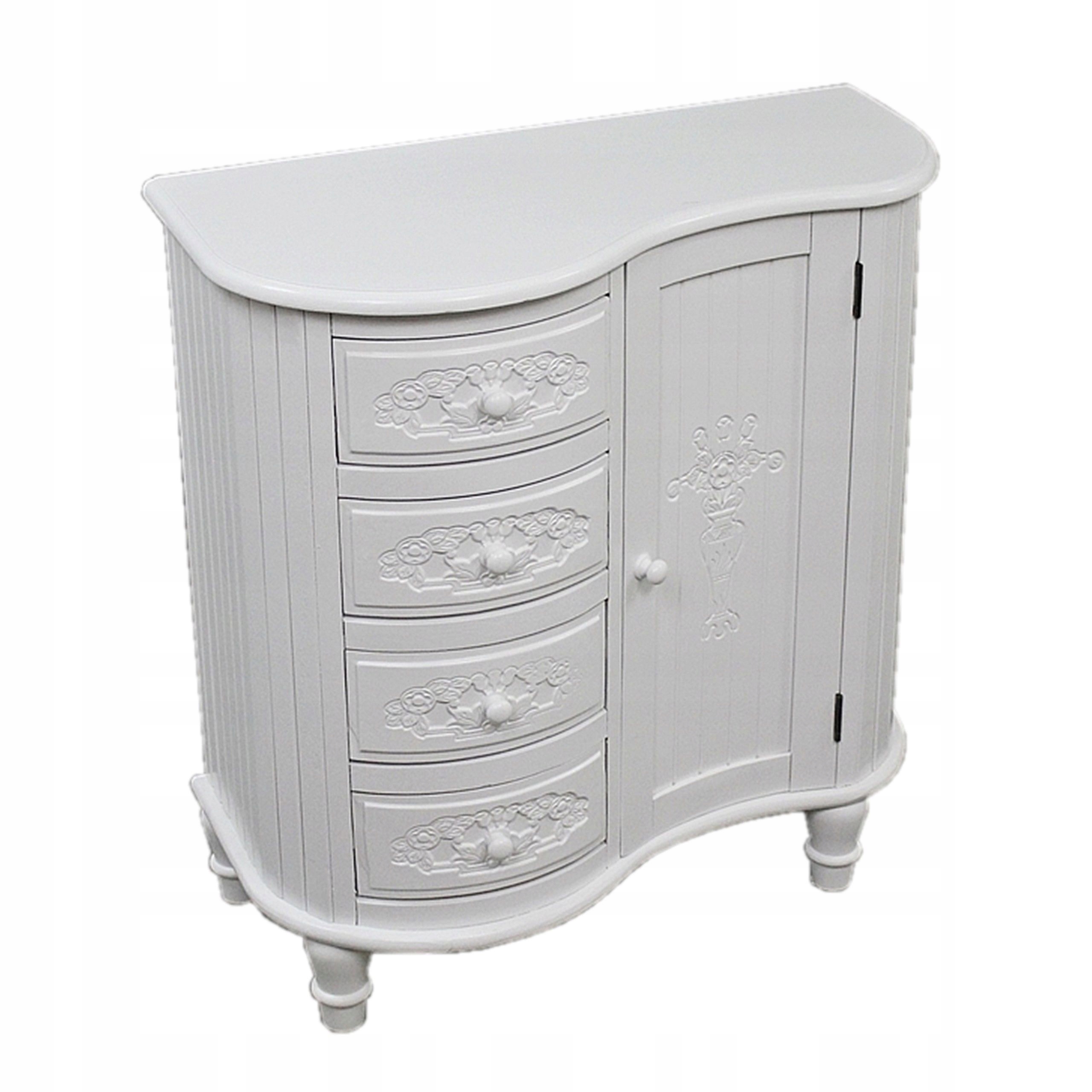 Nowa Biała Stylowa Komoda Szafka Klasyczna
