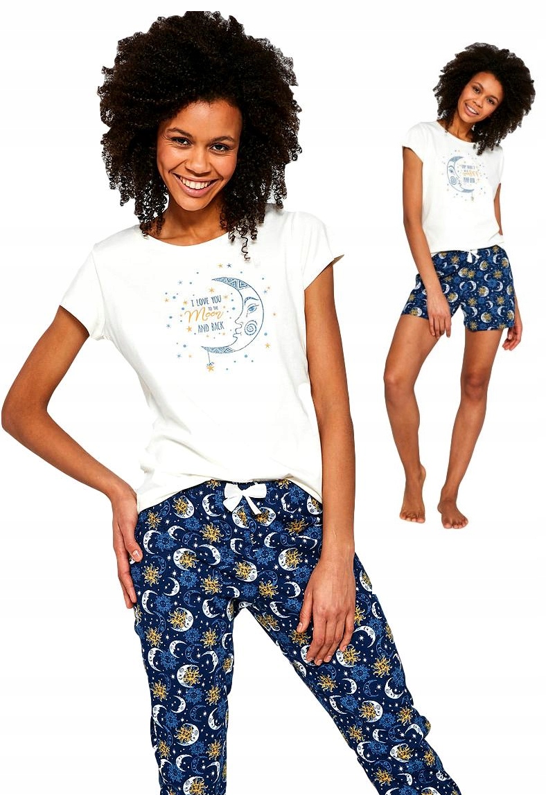 

Piżama Cornette 388/203 Księżyc Trzyczęściowa / M