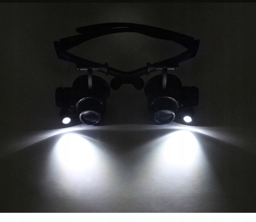 LUPA OKULARY PRECYZYJNE POWIĘKSZAJĄCE ZEGARMISTRZOWSKIE NA GŁOWĘ 20X Marka Satis