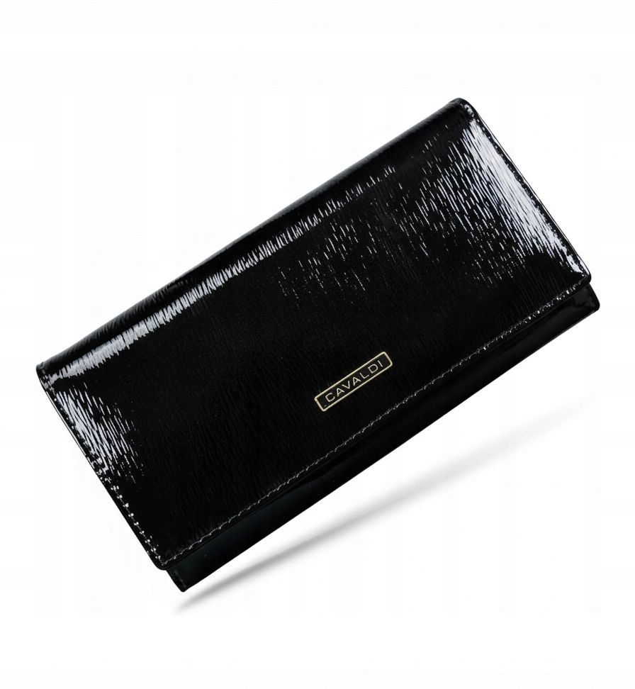 Dámská kožená peněženka Cavaldi Lak černá Premium