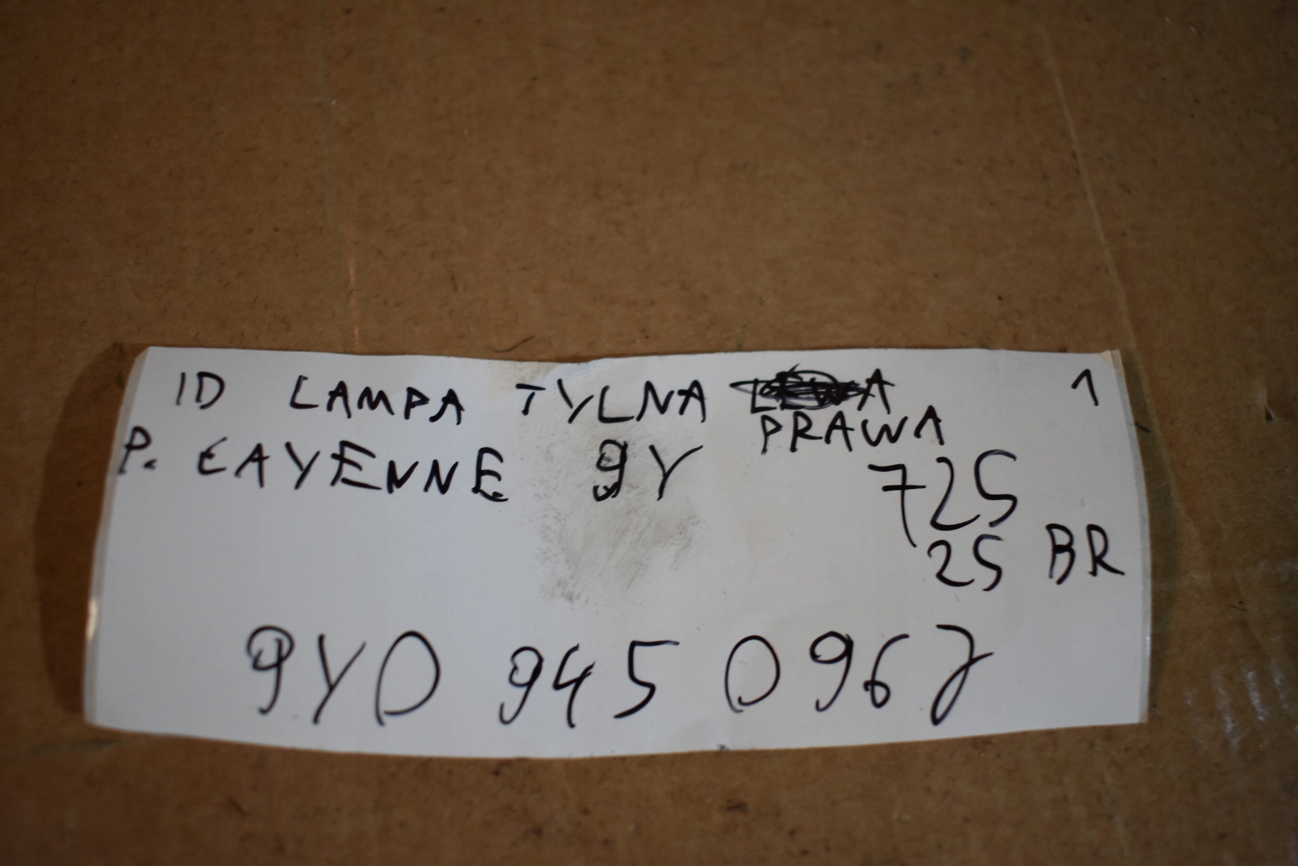 IDEALNA light rear part rear right PORSCHE CAYENNE 9Y 1