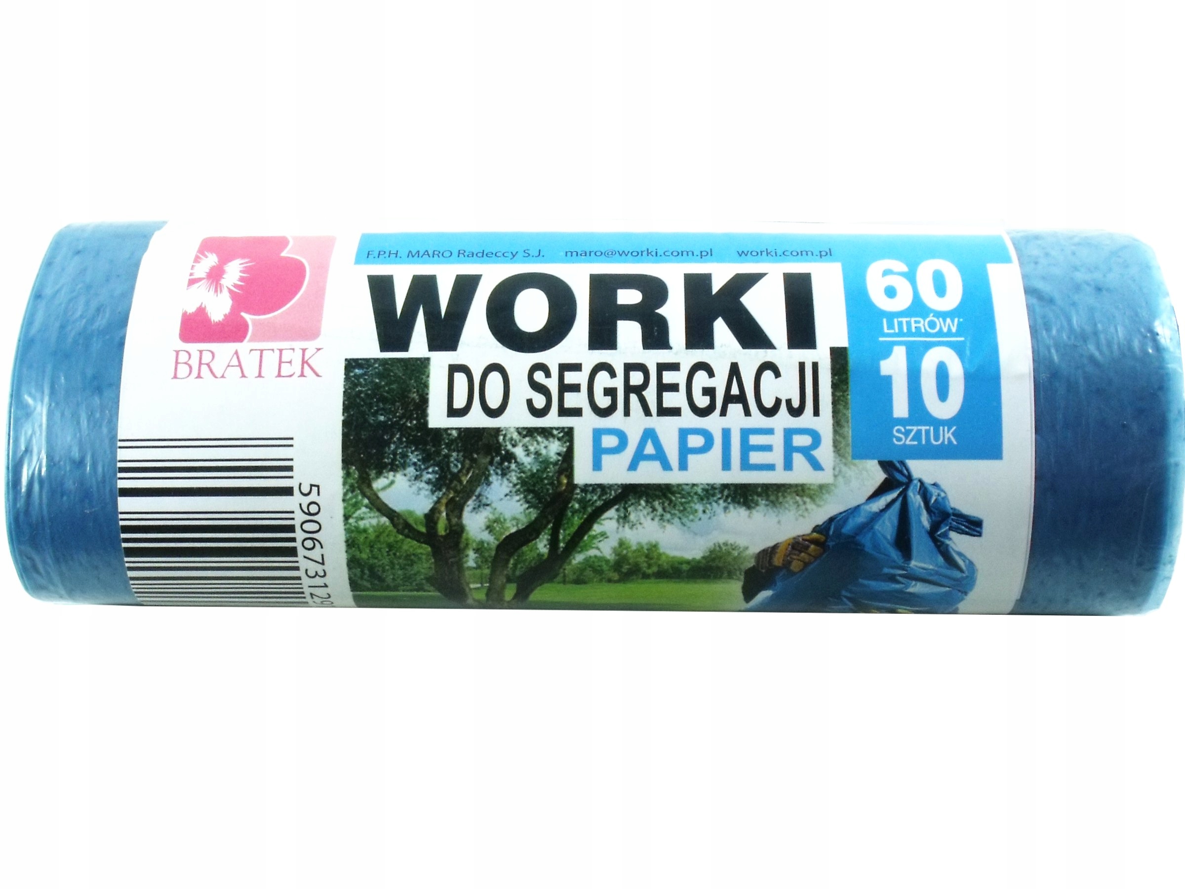 

Worki Do Segregacji Niebieskie Papier 60L 10 Sztuk