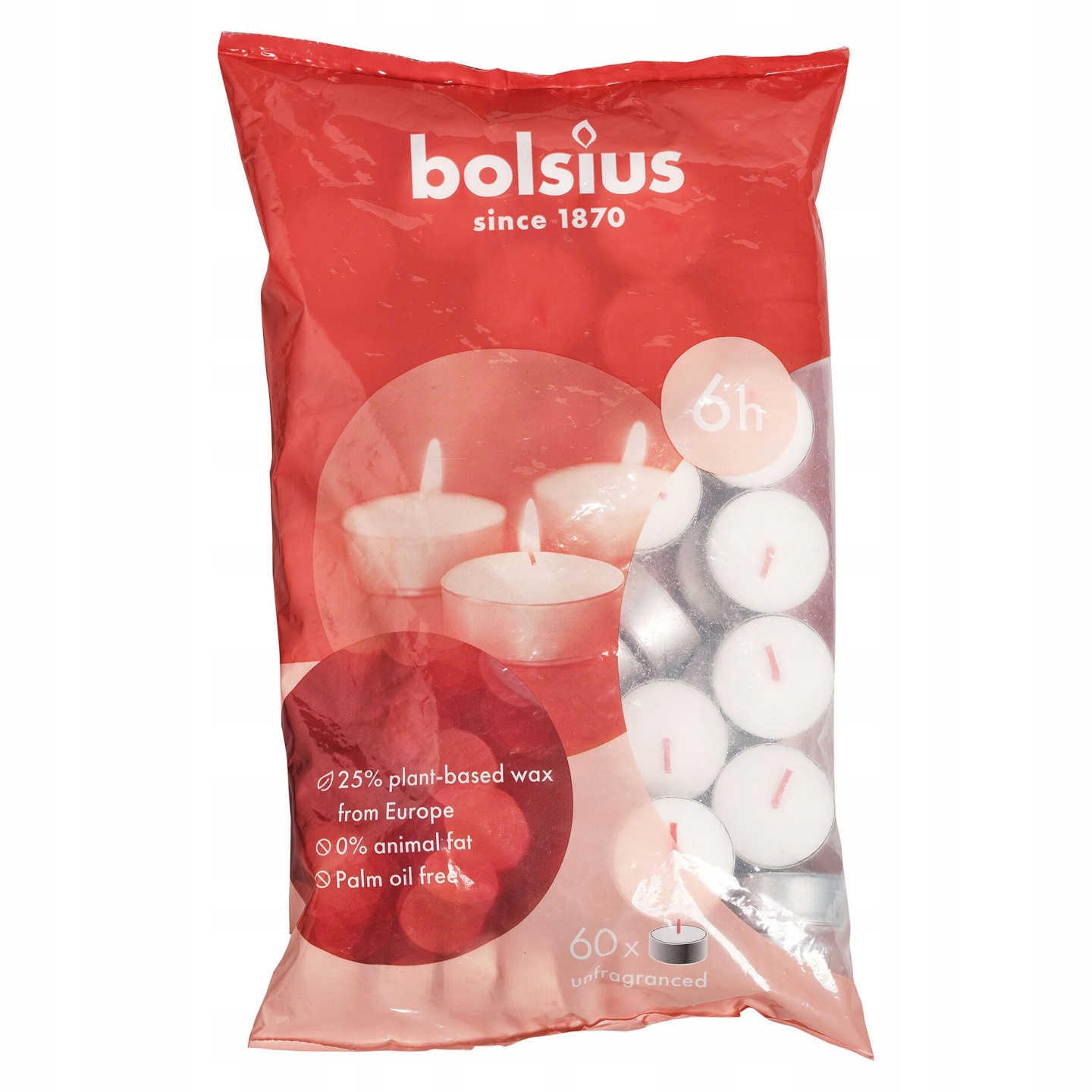 

Świece Bolsius 6h 60 sztuk