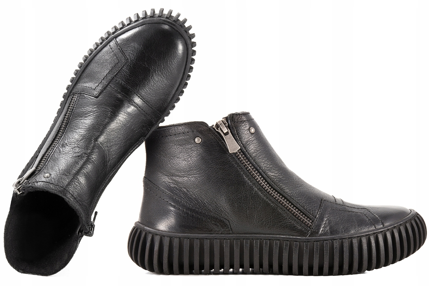 La Azaria 3752 Kotníkové Boty Boty Zateplené Kozačky Zimní Kůže černé 39