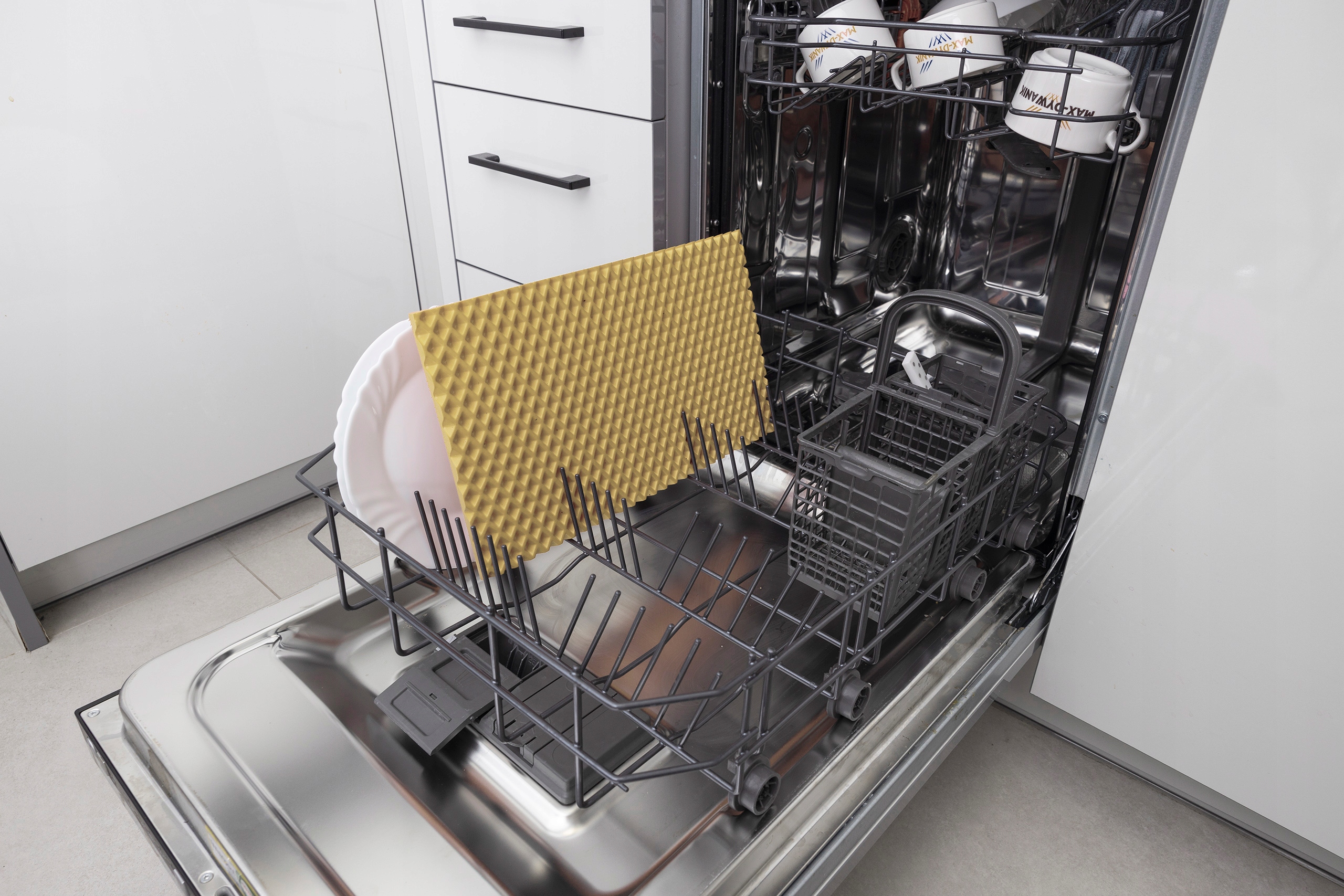 Podstawka pod doniczkę / donicę EVA HOME - KWADRATOWA BEŻOWA - 44x44 cm Wysokość produktu 1 cm