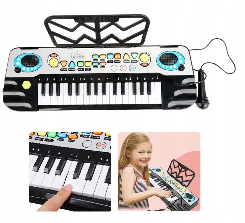 

Keyboard Pianino Organy Dzieci Pianinko Mikrofon