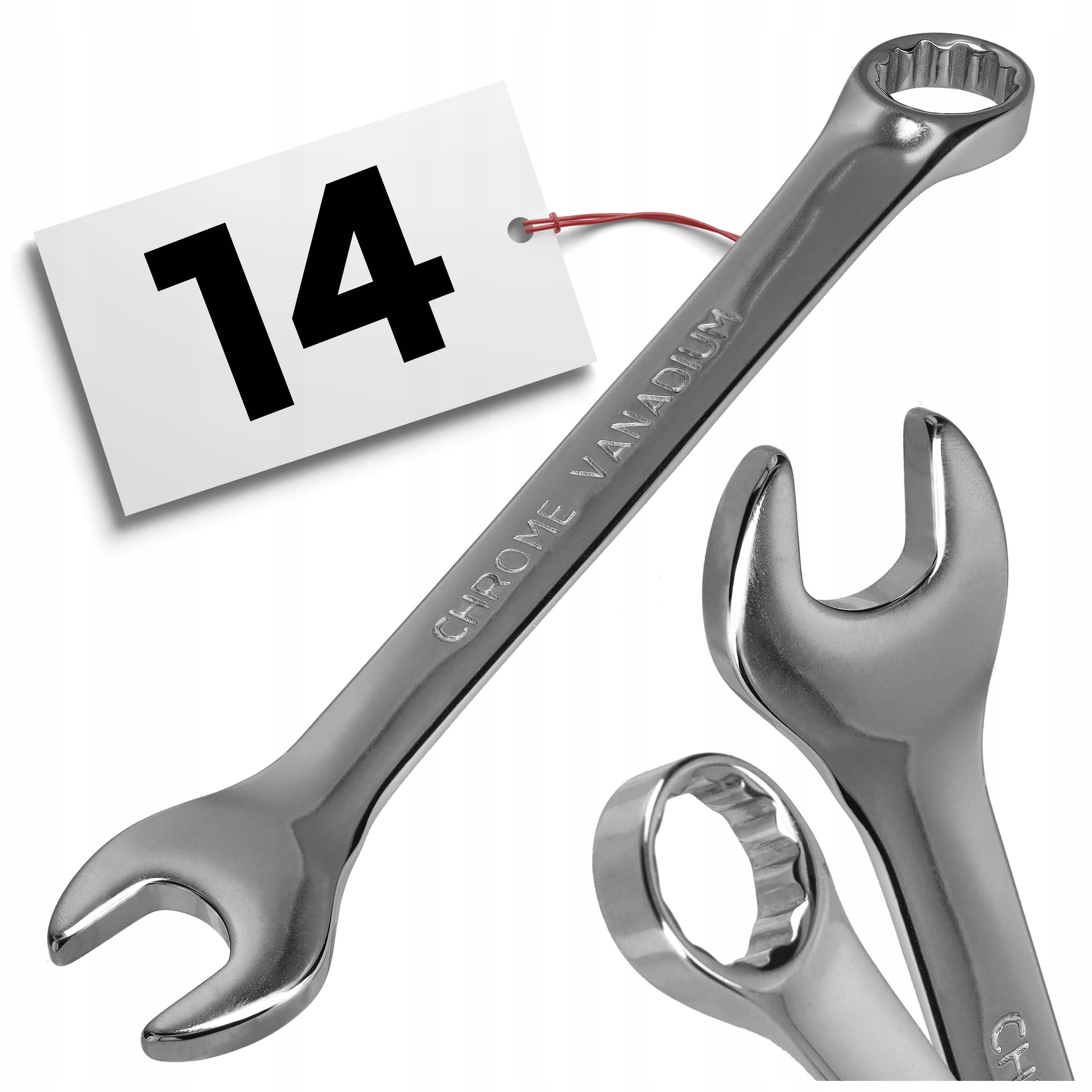 Klucz Płasko-oczkowy 14 mm Płaski Cr-v Mocny Solidny Standard