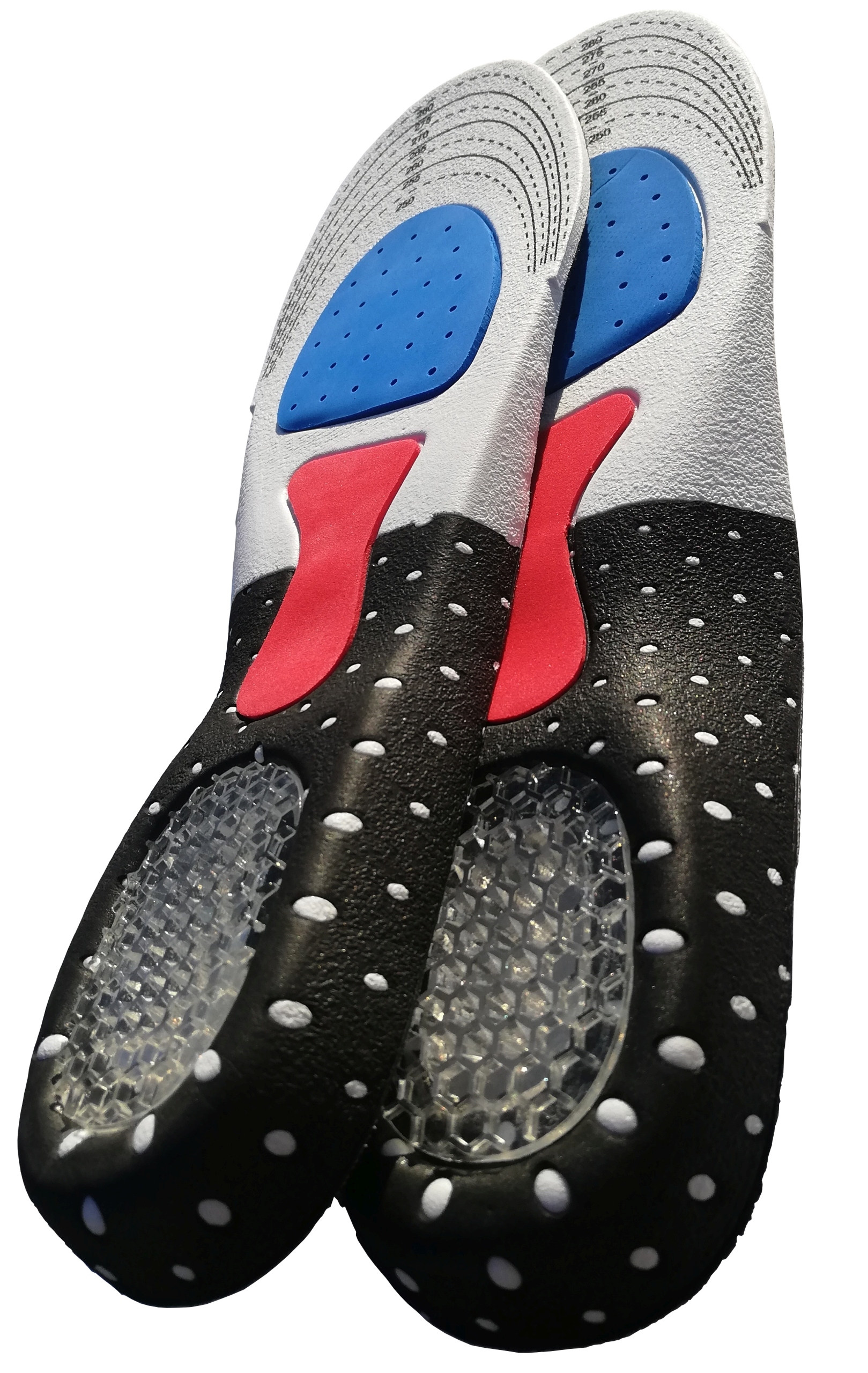 WKŁADKI DO BUTÓW SPORTOWE LEKKIE KOMFORTOWE ODDYCHAJĄCE PIANKOWE ŻEL 40-44 Materiał mający kontakt ze stopą bawełna