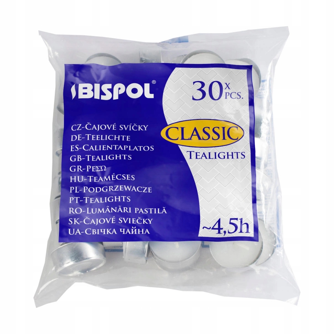 

Bispol Podgrzewacze świeczki tealight Classic 30sz