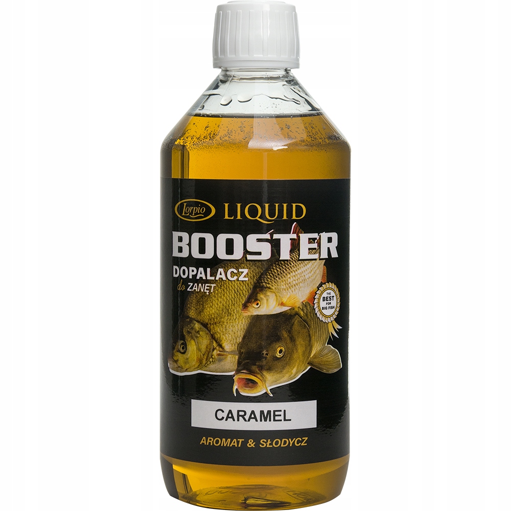 Liquid Booster Caramel 500 ml Lorpio dodatek dopalacz do zanęt pelletu