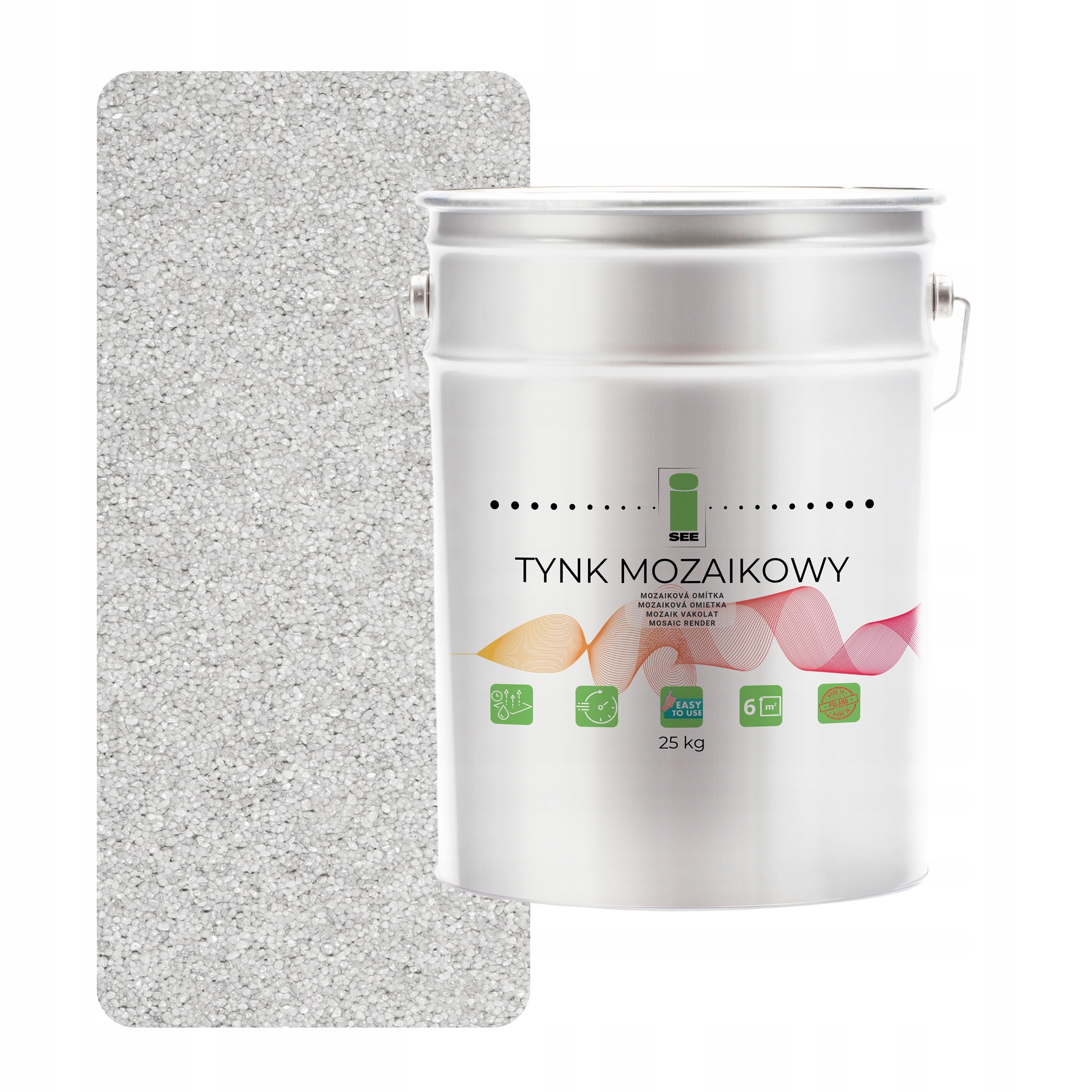 Mozaiková omítka Marmolit s Mikou Bílá Pryskyřice 25KG Odolná Mrazuvzdorná M07