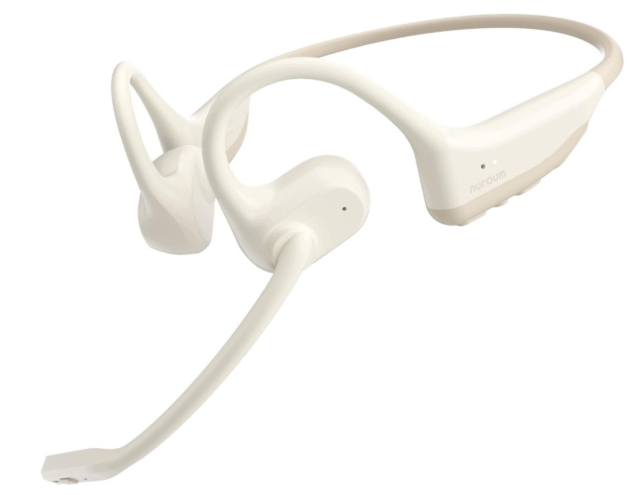Sluchátka Nuroum OW20B Bluetooth 5.3 S Mikrofonem, Krémová