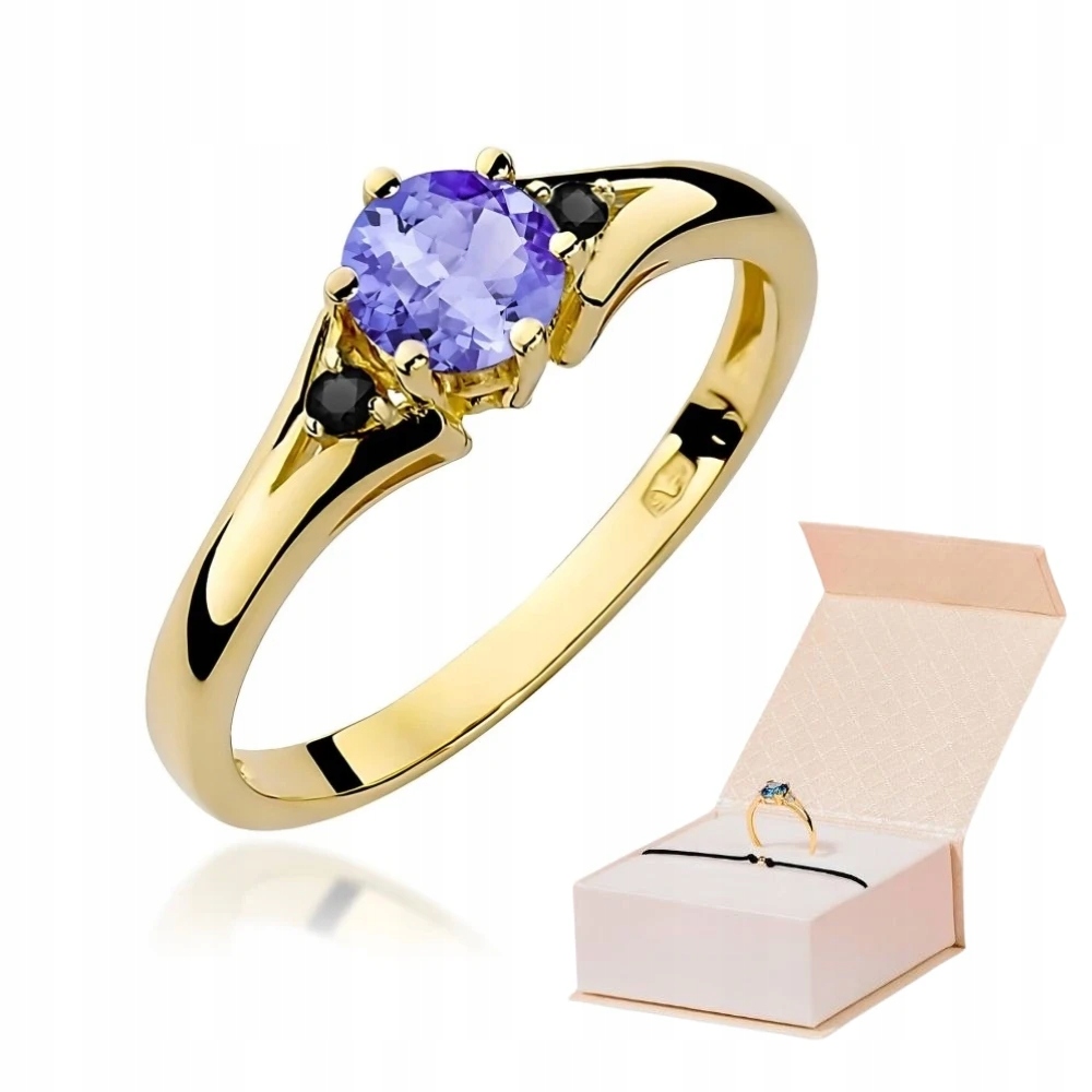 Zlatý Prstýnek 585 S Tanzanitem 0,5 ct Zásnubní Zlatý Náramek