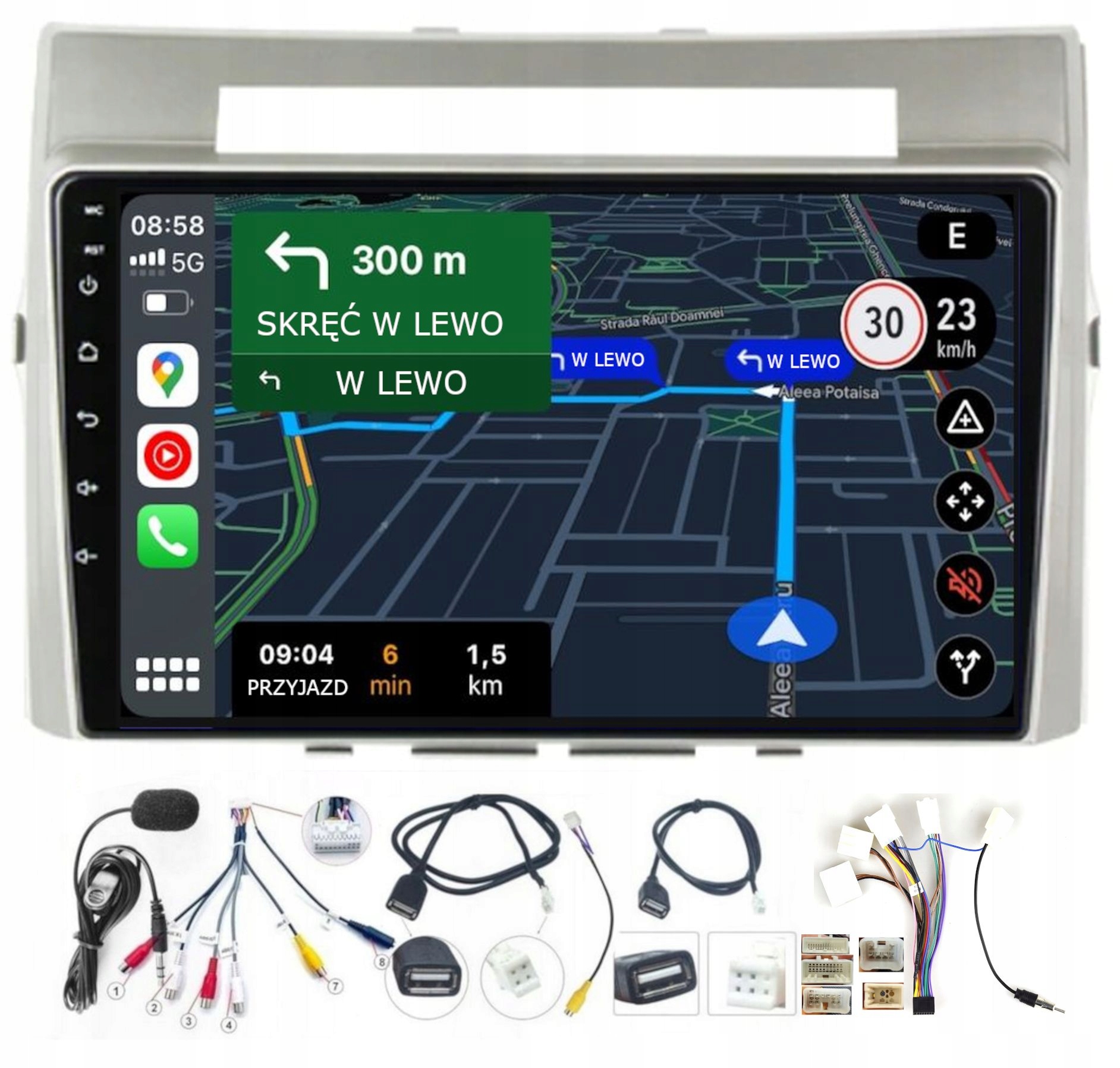 Radio Samochodowe Toyota Corolla Verso 2004-2009 Carplay Android-auto